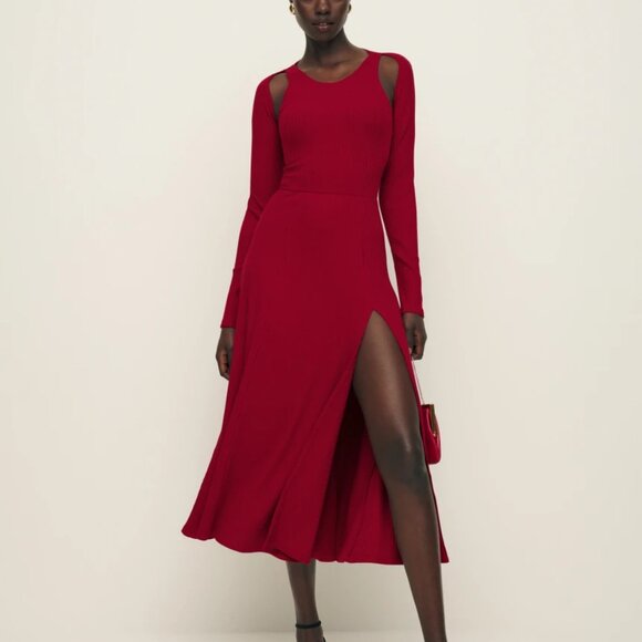 Reformation Dresses & Skirts - NWT Reformation Lorelai Knit Dress in Lipstick - Size XS
